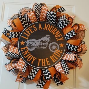 Life's a Journey, Enjoy the Ride Wreath